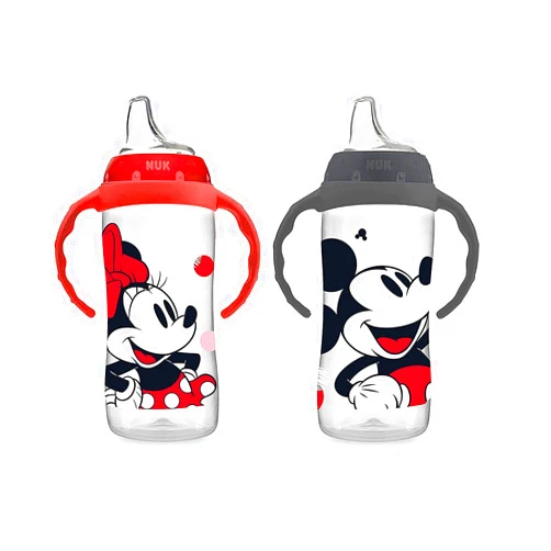 NUK Learner Cup, 10 Ounce, 2 Pack, Disney, Mickey & Minnie