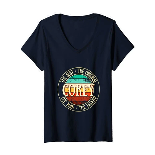 Name Original Corey Corey vintage for men gift idea funny name gifts V-Neck T-Shirt