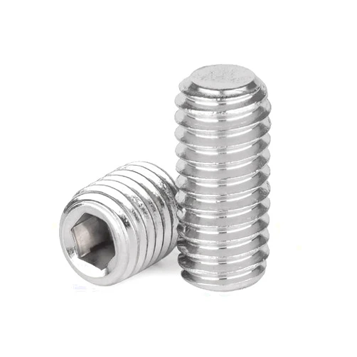 Junter 10pcs M10 x 12mm A2 Stainless Steel Flat Point Grub Hex Socket Set Screws, 304 Stainless Steel 18-8 Fastener, Full Thread Standard Coarse Thread Metric DIN913