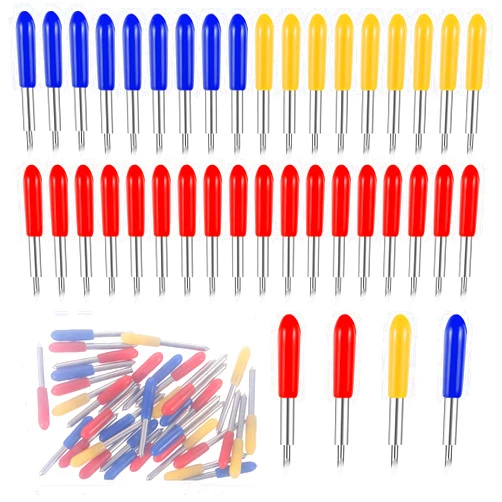 cobee 40 Pcs Replacement Cutting Blades for Cricut, Blades Including 10 Pcs 30° Fine Point Blades 20 Pcs 45° Standard Blades 10 Pcs 60° Deep Point Blades with A Storage Box(40)
