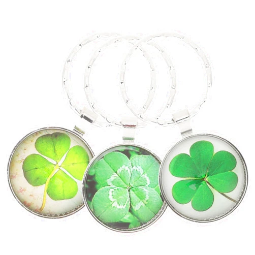 PACKOVE 3Pcs Clover Keyring Four Leaf Clover Keychain Shamrock Keychain Four Leaf Clover Charm Creative Keychain Handbag Keychain Unique Keychain For Purse Car Key