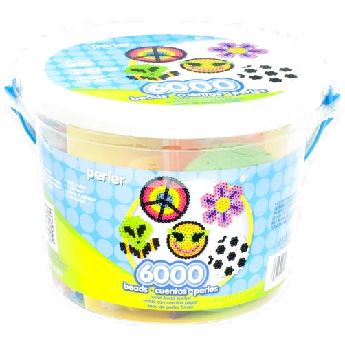 Perler Multi Mix Assorted Fuse Bead Bucket, 6000 pcs
