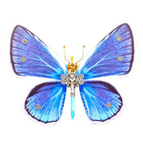 Joponnydiy Butterfly 3D Metal Puzzle Model, 150 Pieces Mechanical Butterfly DIY Assembly Kit to Build, 3D Jigsaw Puzzle Handmade Craft Desk Ornament Toys for Teens Adults (Style4)