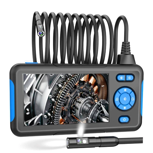 T TAKMLY Dual Lens Industrial Endoscope, 1080P Digital Borescope Inspection Camera, 8.0mm IP67 Waterproof, with 4.3