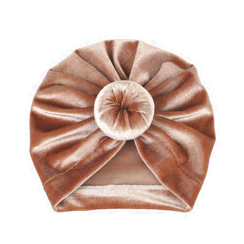 Qiansail Baby Toddler Girls Kids Velvet Hat Bun Knot Hairband Headband Turban Head Wrap Cap Hair Accessories