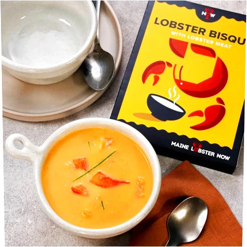 Maine Lobster Now: Lobster Bisque w/Lobster Meat (4 Pack)