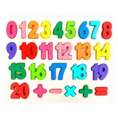 Attmu Number Puzzle Wooden Puzzles for Toddlers 1 2 3 4 5 Year Old, Shape Learning Puzzles Toys with Puzzle Board & Number Blocks, Preschool Educational for Girls Boys