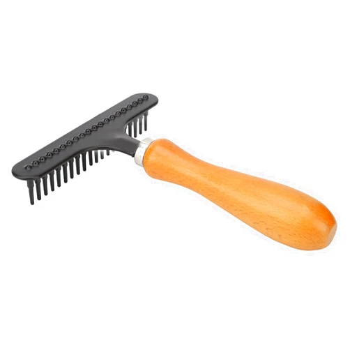 HURRISE Handheld Carpet Rake Cleaning,Pet Hair Removal Broom,Narisley Carpet Rake,Grooming Stainless Steel Hair Groomer Rug Rake for Beauty Salon