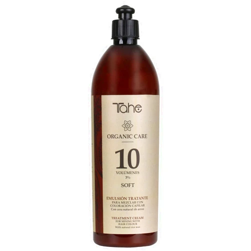 Tahe Organic Care Oxygenated Emulsion for Hair Coloring Mix, For Difficult Gray Coverage. ECO-certified and Animal Friendly ingredients. (10 Vol 900ml)