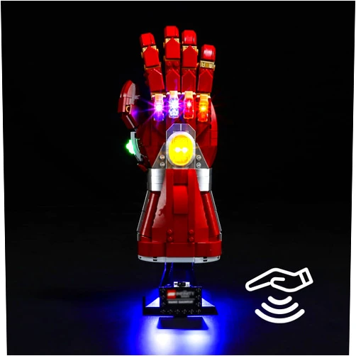 BRIKSMAX Led Lighting Kit for LEGO-76223 Nano Gauntlet(Hand Sweep Sensor Switch Version) - Compatible with Lego Marvel Building Blocks Model- Not Include The Lego Set