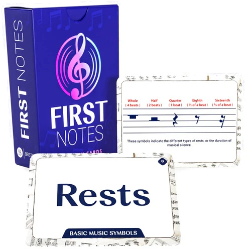 Briston Beginner Musicians 70 Flashcards - First Notes, Basic Notation, Key Signatures & Notes - Band Kids & Music Education Flash Cards - Teacher or Home Study Learning Tool for Students of The Arts
