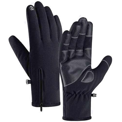 Jeniulet 100% Waterproof Winter Gloves -30℉ Warm Windproof All Fingers Touch Screen Gloves for Men Skiing and Outdoor Work