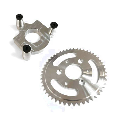 KingsMotorBikes 50 Tooth CNC Sprocket with Rear Wheel Hub Adapter (1.0)