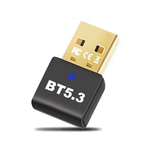 Hakimonoe Latest Bluetooth 5.3 Adapter for PC Desktop, 20M Wireless Transmitter Dongle for Windows 11/10/8.1 Computer Laptop, Plug & Play, Pair w/Bluetooth Headset Headphones Speaker Keyboard Mouse Printers