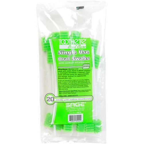 Sage Products To6076 Toothette Plus Swabs With Sodium Bicarbonate,Sage Products - Bag 20