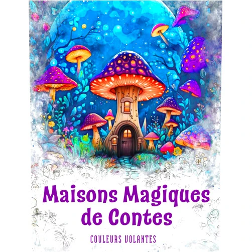 Couleurs Volantes,Emily Daniau Maisons magiques de contes: Le livre de coloriage enchanteur avec des domaines féeriques - des heures de coloriage créatives et relaxantes pour adultes et adolescents (French Edition)