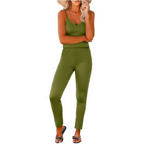 GAMISS Women Spaghetti Strap Jumpsuits Dressy Sleeveless Wide Leg Rompers 2025 Casual Clothes Trendy Summer Outfits