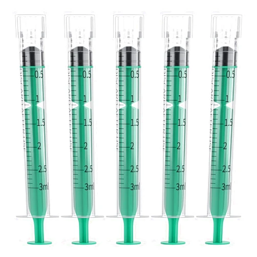 SHAOTONG 3 ml Luer Lock Syringe with Cap, Sterile, Without Needle, Pack of 20