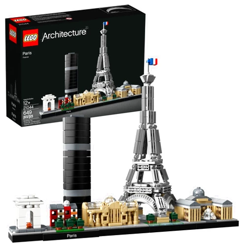 LEGO Architecture Paris Skyline, Collectible Model Building Kit with Eiffel Tower and The Louvre, Skyline Collection, Office Home Décor, Unique Gift to Unleash Any Adult's Creativity, 21044