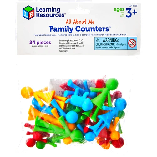 Learning Resources Family Counters Smart Pack, Tactile Learning, Counting & Sorting Toy, 24 Counters, Ages 3+