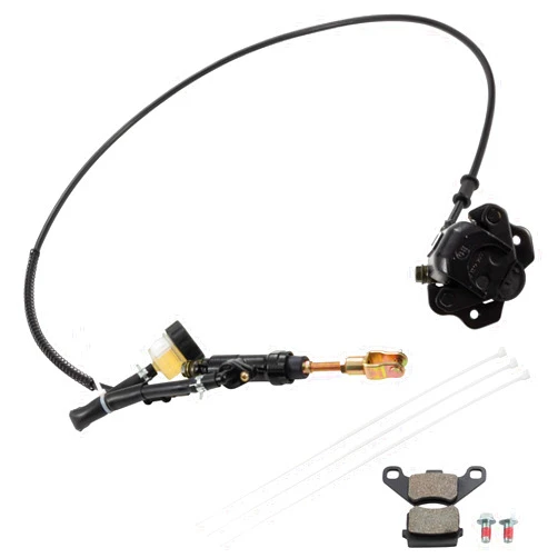 BLCYANUE Rear Disc Brake Assembly Master Cylinder Caliper,Hydraulic Disc Brake System Caliper,ATV Quad for 150cc 200cc 250cc Dirt Bike Quad ATV Gokart Go Kart Dune Buggy Black