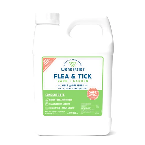 Wondercide - Flea and Tick Spray Concentrate for Yard and Garden with Natural Essential Oils – Kill, Control, Prevent, Fleas, Ticks, Mosquitoes and Insects - Safe Around Pets, Plants, Kids - 32 oz