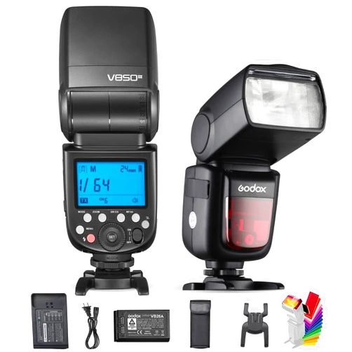 Godox V850III 2.4G GN60 HSS 1/8000s Flash with 2600mAh Li-ion Battery, Master Slave Off Flash Speedlite 1.5s Recycle Time 450 Full Power, Compatible for Canon Nikon Sony Olympus Panasonic Fuji Cameras