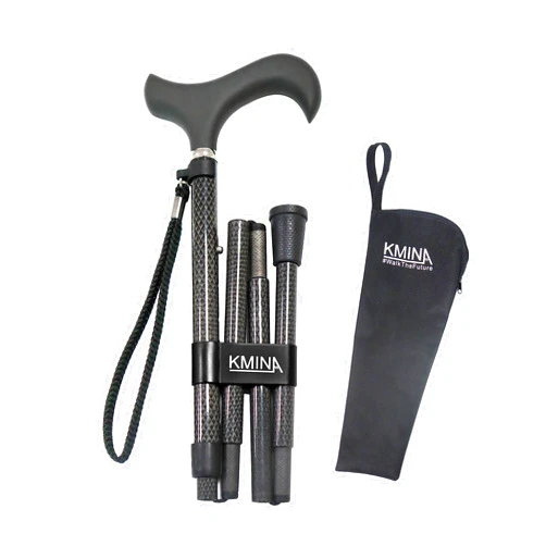 KMINA PRO - Folding Canes for Men Adjustable, Walking Cane for Women, Lightweight Walking Cane for Seniors, Folding Canes for Women, Foldable Walking Stick, Adjustable Height