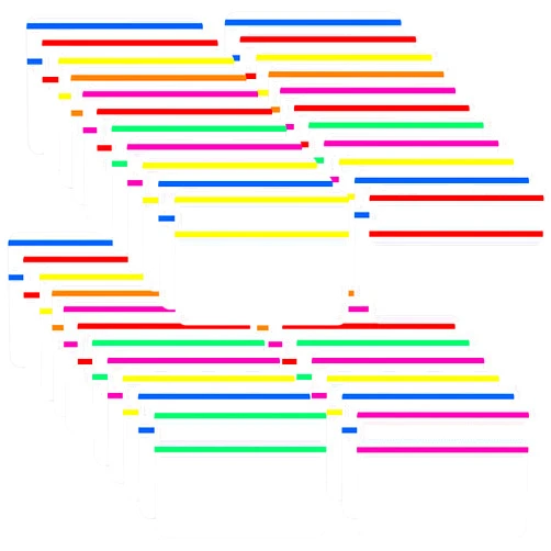 Tenare 2 Inch Sticky Tabs Adhesive Flag Tabs Index Tabs Writable and Repositionable File Tabs Colored Page Markers Labels for Books and Classify Files Binder File Folders (480 Pieces)