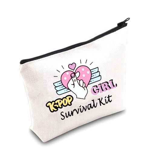 MEIKIUP K-pop Gift K-pop Merchandise Korean Drama Gifts K-pop Music Lover Makeup Bag K-drama Gift K-pop Mama Survival Kit (K-pop bag)