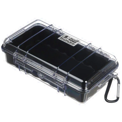 Pelican 1060 Micro Case - for iPhone, GoPro, Camera, and More (Black/Clear)