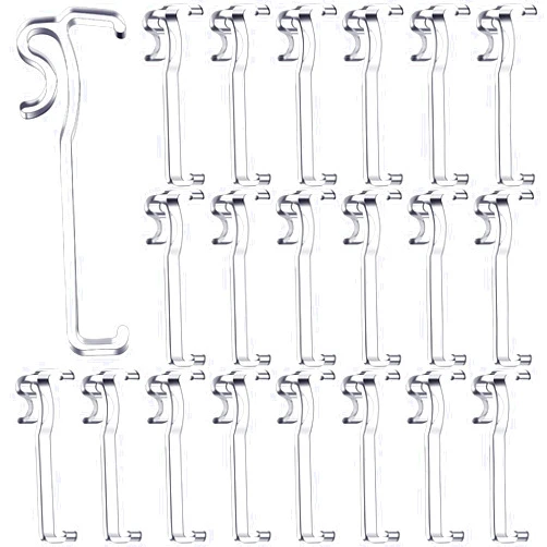 Blulu 3 Inch Valance Clips Window Blind Clear Plastic Retainer Latent for Horizontal Blind(30 Pieces)