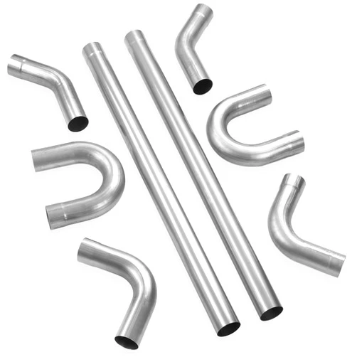 LCGP 2 Inch DIY Custom Exhaust Pipe Stainless Steel Elbow Straight Pipe U-Shaped Pipe 8 Pcs