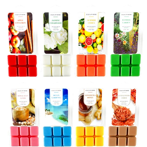 JULIE ANN HOME Scented Soy Wax Melts – Set of 8 Assorted 2.5oz Wax Cubes/Tarts | Home Fragrance for Candle Warmers | Bulk Value Pack