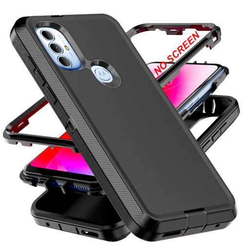 AYMECL for Moto G Power 2022 Case [Military Grade] 3 in 1 Full Body Shockproof Dust/Drop Proof Heavy Duty Protection Cover,for Motorola Moto G Pure/Moto G Play 2023 6.5 Inch,Black