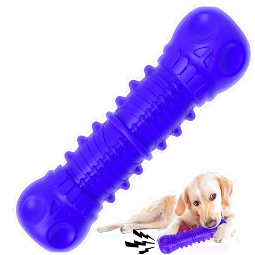 ZIKATON Dog Squeaky Toys for Aggressive Chewers, Durable Dog Chew Toys for Large Medium Breed Dog, Dog Toys, Tough Durable Dogs Toys with Natural Rubber (A Violet, for Larege Dogs)