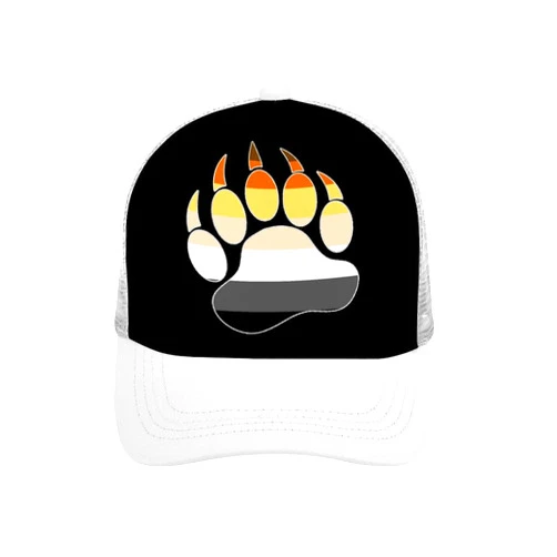 WEEDKEYCAT Gay Bear Pride Paw Unisex Mesh Back Baseball Cap Adjustable Trucker Dad Hat Summer Sun Hat