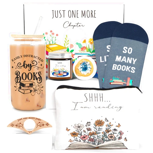 Frerdui Gifts for Book Lovers Women Girls - 6 PCS Book Lover Gifts for Women - Bookish Gift for Readers, Librarians, Bookworms, Birthday Present for Books Reading Lovers Woman Girl Friend