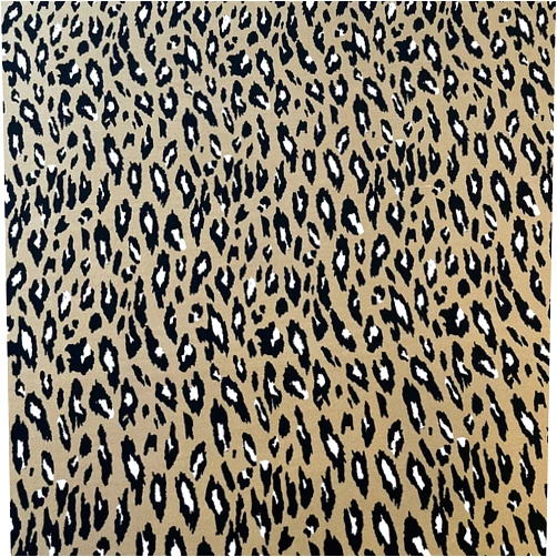 COMMONTEX Cheetah Texture Illustration Exotic Fauna Inspired Pattern Khaki ITY Soft Stretch Knit Printed Fabric 4-Way Fabric for Garment and DIY Sewing Crafts(1 Yard)