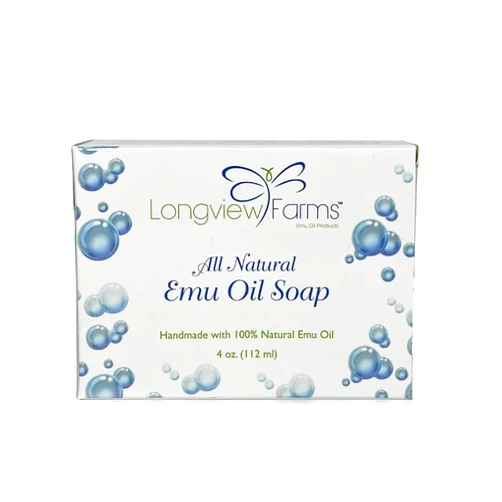 Longview Farms Emu Oil Soap - Gentle Cleansing Bars for Sensitive Skin - Soap Bars with Emu Oil and More for Smooth, Healthy Skin (Baby Scent)