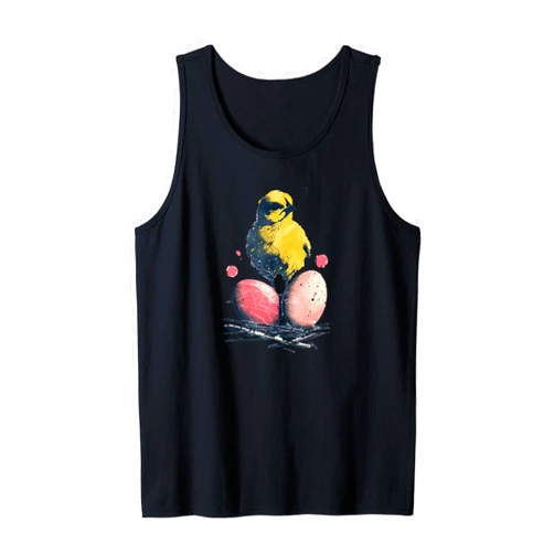 Puddin Threads Retro Easter, Chicken, Cute Easter Day, Farmhouse Design Tank Top