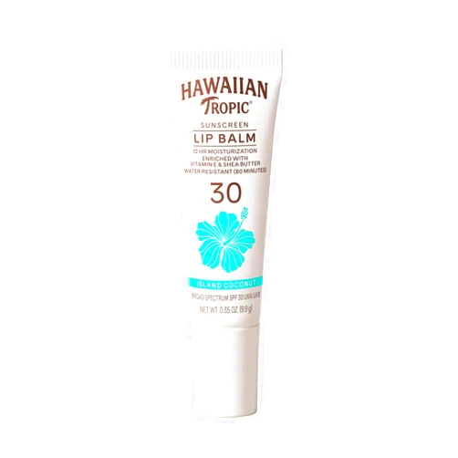 Hawaiian Tropic Island Coconut Lip Balm SPF 30, 0.3oz | Beach Essentials, Sunscreen Lip Balm