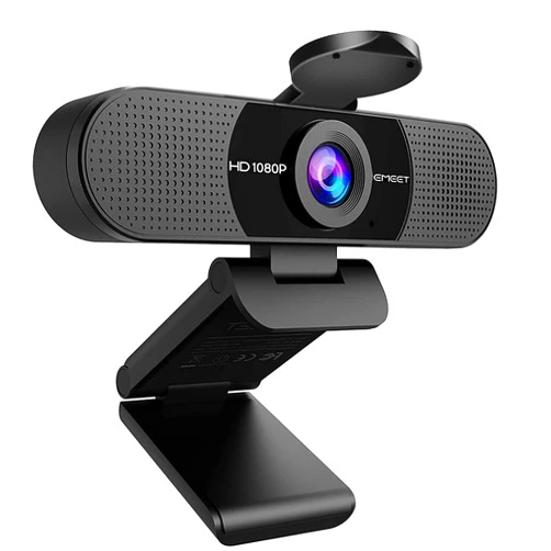 EMEET 1080P Webcam with Microphone, C960 Web Camera, 2 Mics Streaming Webcam, 90°FOV Computer Camera, Plug and Play USB Webcam for Online Calling/Conferencing, Zoom/Skype/Facetime/YouTube, Laptop/PC