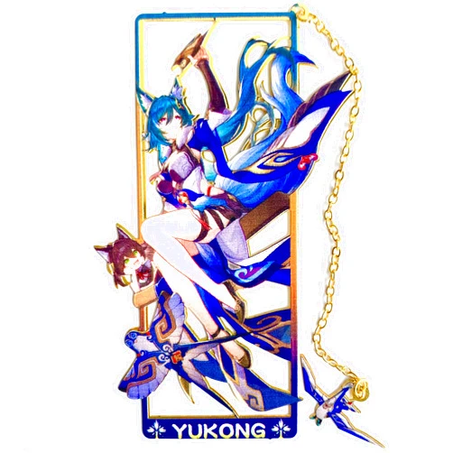 Zllada Honkai Star Rail Yukong Metal Bookmark - Anime Figure Merch with 3D Display Box - Birthday Gifts for Fans Friends Gamer Book Lovers - Zllada