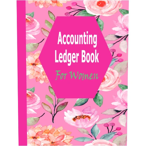 Abdel Publishing Accounting Ledger Book for Women: Simple Accounting Ledger for Bookkeeping,6 Columns, Large 8.5 x 11 inches size, 100 Pages
