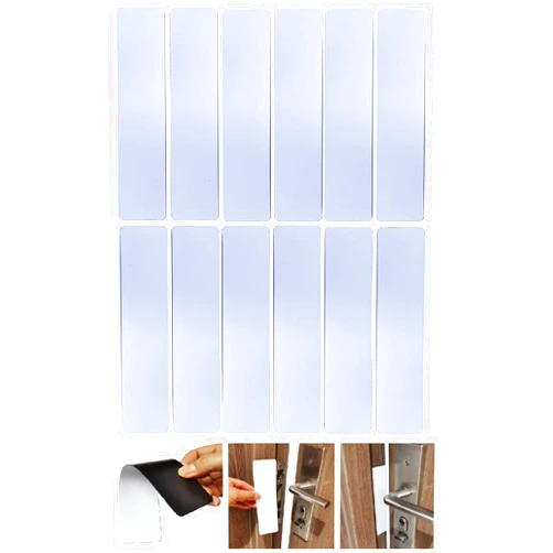 YnFag 12 Pack Magnetic Lockdown Strips Iron Door Magnet Security Devices School Office Effective Emergency Lockdowns (White)