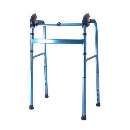 FKDEWALKER Climbing Stairs Aluminium Folding Walking Frame,Walking Mobility Aid，Walker for Elderly