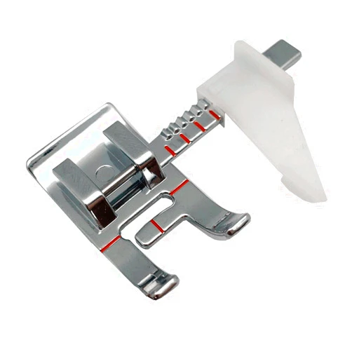 FQTANJU 1 Piece Adjustable Guide Sewing Machine Presser Foot - Fits All Low Shank Snap-On Sewing Machine Singer, Brother, Babylock, Euro-Pro, Janome, Kenmore, White, Juki, New Home.