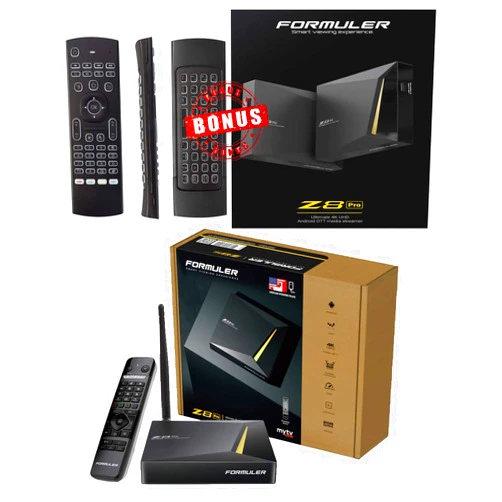 Formuler Z8 Pro Android Dual Band 5G Gigabit LAN 2GB RAM 16GB ROM 4K + Extra Air Mouse Keyboard with Backlit