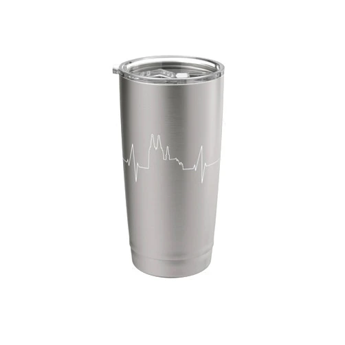 Beautiful Cologne Skylines For Cologne Lovers Cologne Skyline Heartbeat Germany Köln Cologne Cathedral Stainless Steel Insulated Tumbler